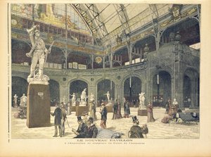 Den nye skulpturpaviljongen ved Palais de l'Industrie, fra 'Le Petit Journal', 21. mai 1892 av Fortune Louis Meaulle and Henri Meyer