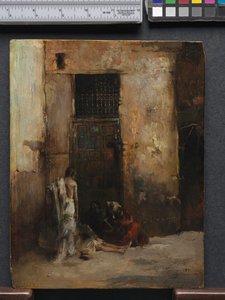 Tiggere ved en dør, 1870