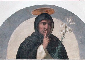 St. Dominic (ca. 1170-1221) (fresco) av Fra Bartolomeo