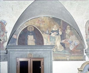 Den mirakuløse oppdagelsen av nøkkelen til St. Antoninus-beltet, lunette (fresco) av Fra (c.1387 1455) Angelico