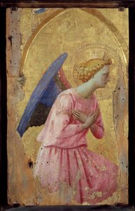 Angel in Adoration Painting av Fra Giovanni (Guido di Pietro) dit Fra Angelico (1387-1455)