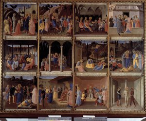 Szenen aus dem Leben Christi aus dem Kabinett der heiligen Vasen oder dem Kabinett des Ex-Voto aus Silber der Kirche Santissima Annunziata 1450-1453 von Fra  Angelico