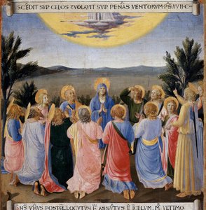 Himmelfarten. Life of Christ, Garderobe av sølv. (Tempera på tre