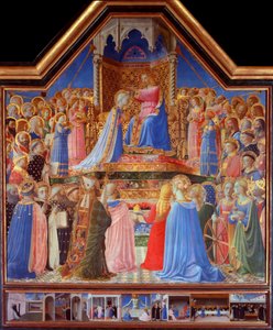 Die Krönung der Jungfrau (Predella der Szenen aus dem Leben des Heiligen Dominikus) von Fra  Angelico
