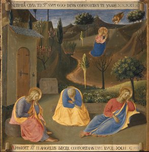 Kvalen i Getsemane-hagen. Life of Christ, Armadio degli Argenti. (Tempera på tre