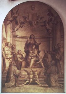 The Grand Council Alterpiece, 1510 (se også 94717-21) av Fra 1472-1517 Bartolommeo