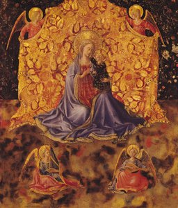 Ydmykhetens Madonna med Kristusbarnet og engler av Fra Angelico