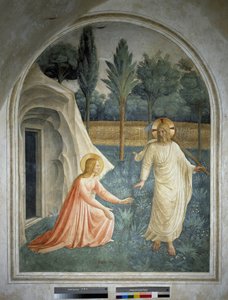 Noli tangerer meg. Den oppstandne Jesus Kristus nekter å bli berørt av Maria Magdalena Fresco av Guido di Pietro av Fra Angelico
