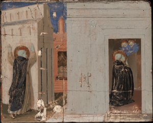 Visjonen til pave Innocent III; De hellige Peter og Paul viser seg for Saint Dominic av Fra Angelico