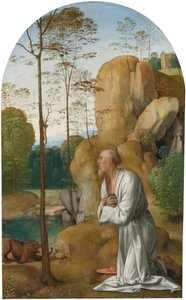Saint Hieronymus i ørkenen - Saint Hieronymus i villmarken av Bartolommeo, Fra av Fra Bartolomeo