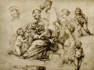 Studer på en Madonna av Fra Bartolomeo