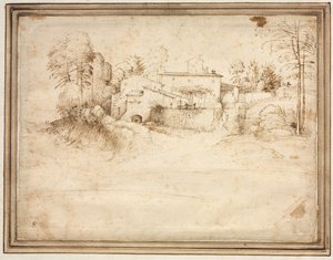 Våningshus på skråningen av en bakke, ca. 1508. av Fra Bartolommeo