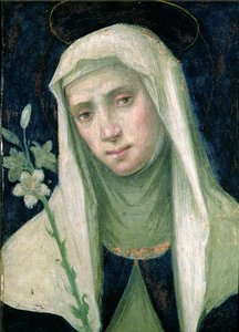 St. Katarina av Siena (1347-80) (tempera på panel)