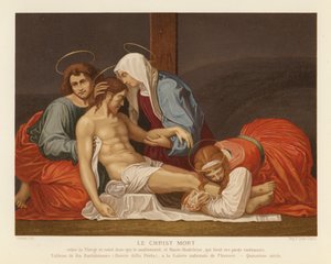 Avsetningen av Jesus Kristus fra korset (chromolitho)
