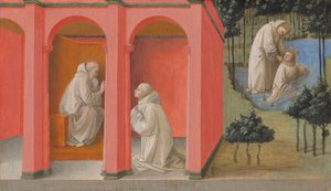 Sankt Benedikt befaler Sankt Maurus å redde Sankt Placidus av Fra Filippo Lippi
