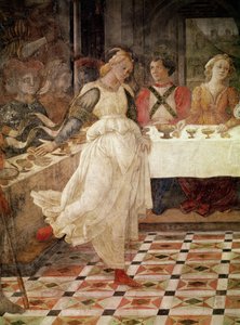 Salome danser på Herodes-festen, detalj av freskosyklusen til SS Lives. Stefanus og døperen Johannes fra hovedkapellet, 1452-64 (se også 87055)