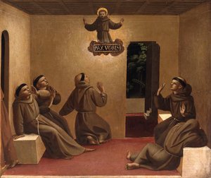 Åpenbaring av Saint Francis ved Arles Scener fra livet til Saint Francis of Assisi, ca 1429