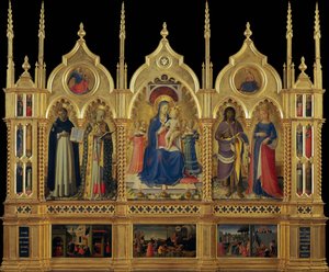 Maria med barn og hellige Perugia-altertavlen, ca 1437. av Fra Giovanni Angelico da Fiesole