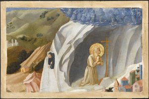 Saint Benedict Tempted in the Wilderness, 1430 av Fra Giovanni Angelico da Fiesole