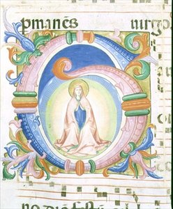 Missal 558 f.92 Historikert initial 
