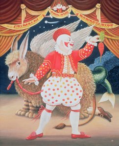Grimaldi and the Nondescript, 1987 (olje og tempera på panel) av Frances Broomfield