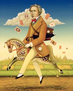 Lewis Carroll (1832-98) 2001 (olje og tempera på panel) av Frances Broomfield