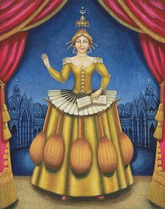 The Musicians Wife, 2002 (olje og tempera på panel) av Frances Broomfield