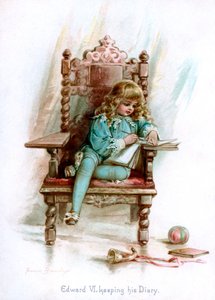 Edward VI, førte dagboken sin, 1897.