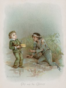 Pip and the Convict (chromolitho) av Frances Brundage