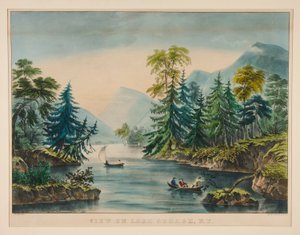 Utsikt over Lake George, NY av Frances Flora Bond Palmer