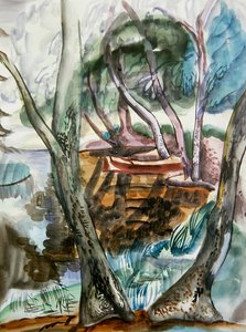 Landskap, ca. 1935 (akvarell på papir) av Frances Hodgkins