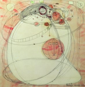 The Spirit of the Rose, 1903 (wc og blyant på papir) av Frances McNair