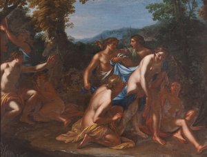 Diana und Callisto mit Nymphen av Francesco Albani