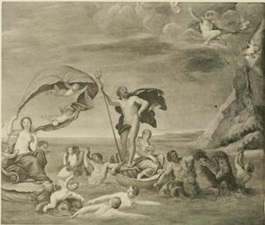 Det maritime riket, Neptun og Amfitritt av Francesco Albani