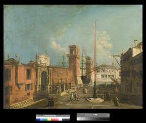 Utsikt over Campo og Porta Arsenale, 1742-50