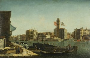 Utsikt over Canal Grande, Venezia, ca. 1743 (olje på lerret)