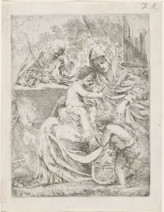 Hellig familie med John av Francesco Amato