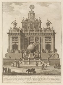 Et sted for glede med en luftballong, for Kina-festivalen, 1785. av Francesco Barbazza