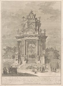 The Seconda Macchina for the Chinea of 1782: A Countryside Festival at Night av Francesco Barbazza, after Giuseppe Palazzi