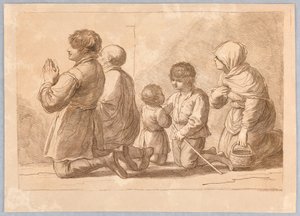 En familie ber av Francesco Bartolozzi