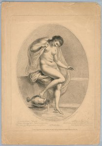 En Naiad (kvinne som går inn i et bad) av Francesco Bartolozzi