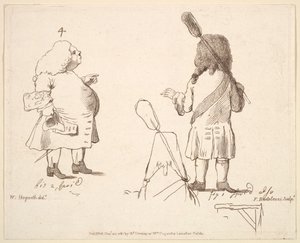 Karikaturer av Lord Melcombe og Lord Winchelsea, 22. desember 1781. av Francesco Bartolozzi