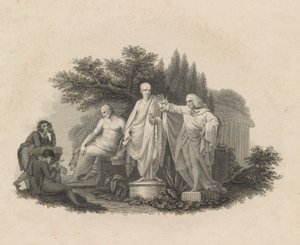 Demosthenes, Cicero og William Pitt, jarl av Chatham, 1750-1815. av Francesco Bartolozzi