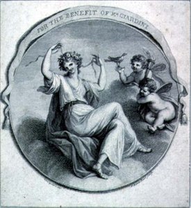 Design for et fordelskort av Francesco Bartolozzi