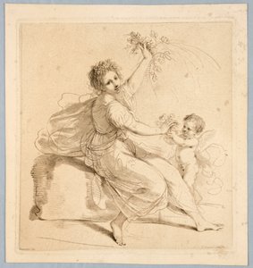 Flora, med en gutt av Francesco Bartolozzi