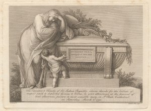 Begravelseskort til Sir Joshua Reynolds av Francesco Bartolozzi