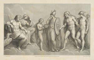 Herkules presenteres for Jupiter og Juno av Francesco Bartolozzi