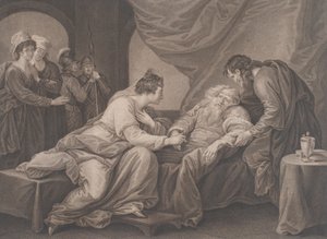 King Lear og Cordelia Shakespeare, King Lear, 4. akt, scene 7, ca. 1783. av Francesco Bartolozzi