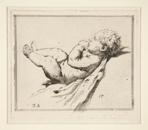 Naken spedbarn av Francesco Bartolozzi