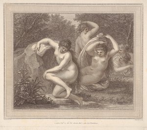 Nymfer og Diana bader av Francesco Bartolozzi